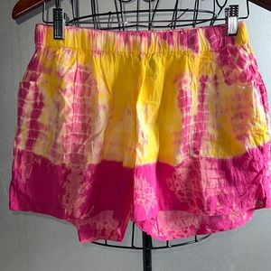 LAST PRICE!! Tyedye yellow and pink shorts
